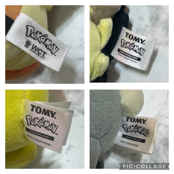 Tomy Pokeman Plushies 4 Pichu Pancham Mimikyu Growlithe Toys Soft Stuffed Anime - Picture 6 of 6